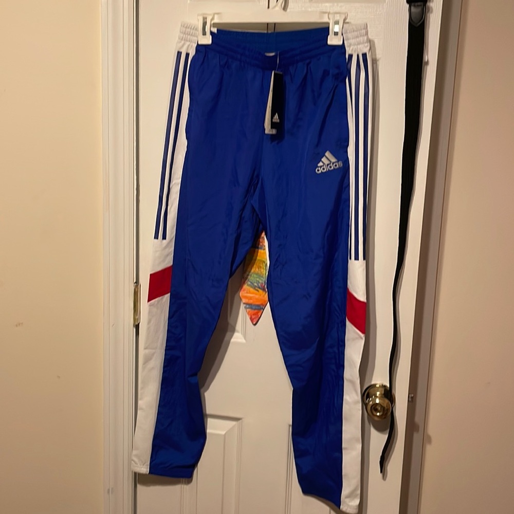 Adidas track pants blue and other colors